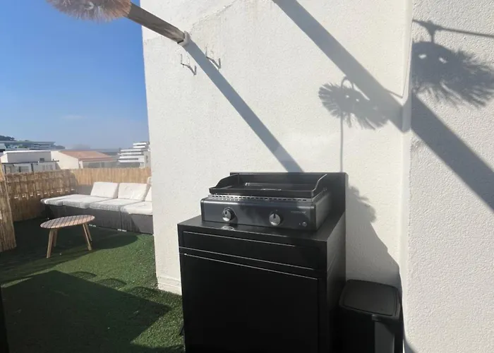 Cosy Centre Port, 8 Pers, Terrasse Ensoleillée 25m2 Appartement Agde